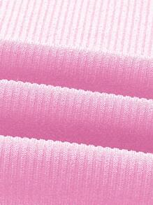 SHEIN Essnce Casual Simple Pink Sleeveless Turtleneck Tank Top For Women, Suitable For Summer Back To School - Pink - View 4