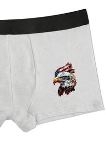 Men's 5-Pack Eagle Print Letter Elastic  Boxer Briefs - Multicolor - View 3