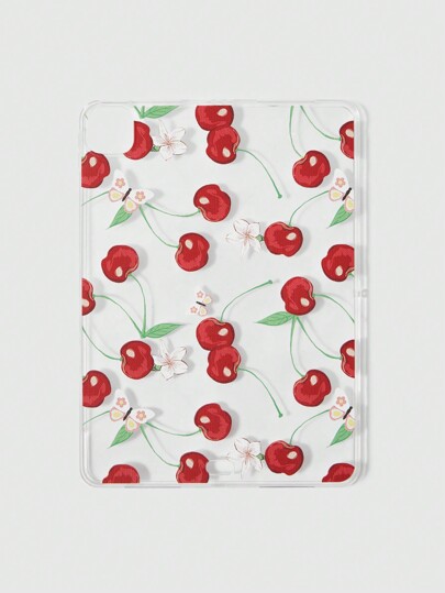 Kawaii غلاف شفاف للكمبيوتر اللوحي بطبعات الكرز