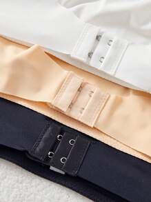 3pcs Simple Strapless Women's Bra Set - Anti-Slip Bandeau Bra, Comfortable, Breathable, Thin Cup - Multicolor - View 5