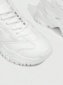 Vate Fashionable White Chunky Sneakers For Women Sports Shoes Casual Shoes Spring Shoes Easter Trainers Back To School