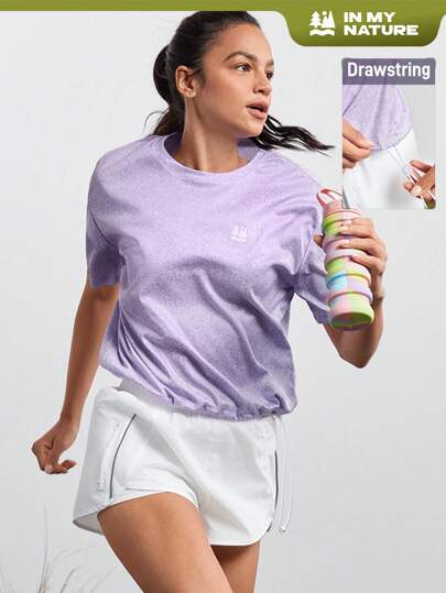 In My Nature 女性夏季短袖抽繩襬外出T恤