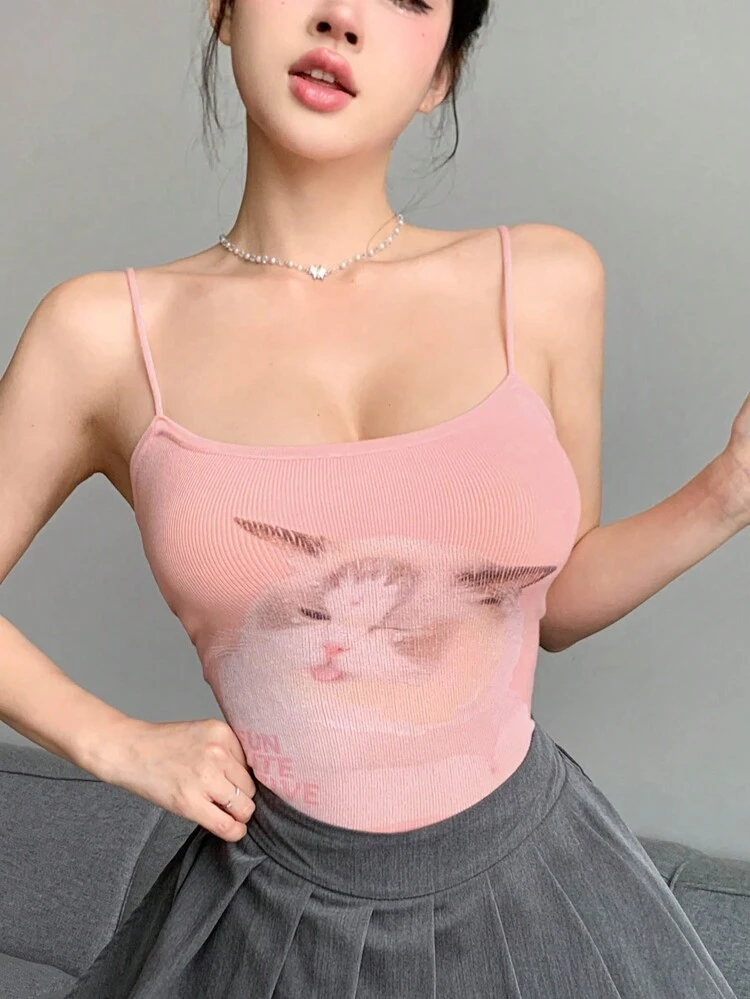 Women's Cat Printed Casual Daily Summer Top Top
