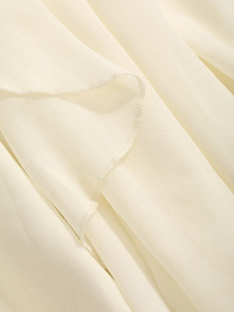 Women's Solid Color Halter Neck Ruffle Trim A-Line Dress, Birthday ,New Year Eve Summer Sundress Prom Dress Elegant Women Dresses Maxi Dress