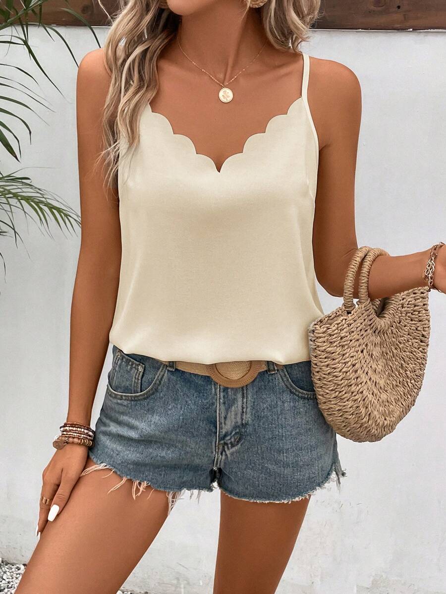 SHEIN Frenchy Leopard Print Cami Top  Women Tank Tops   Back To School Leopard Print Summer Casual - Apricot - View 1