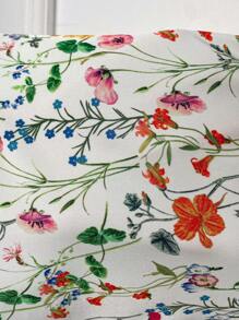 EMERY ROSE Women's Floral Pattern Pocketed Casual Summer Pants