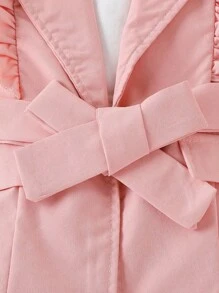 SHEIN 嬰兒荷葉邊戧駁領襯衫和吊帶背心和短褲 - 彩色 - 查看 6