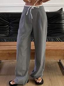 Livesso Loose Casual Women Suit Pants, Summer Daily Commute,Back To School Clothes Business Attire