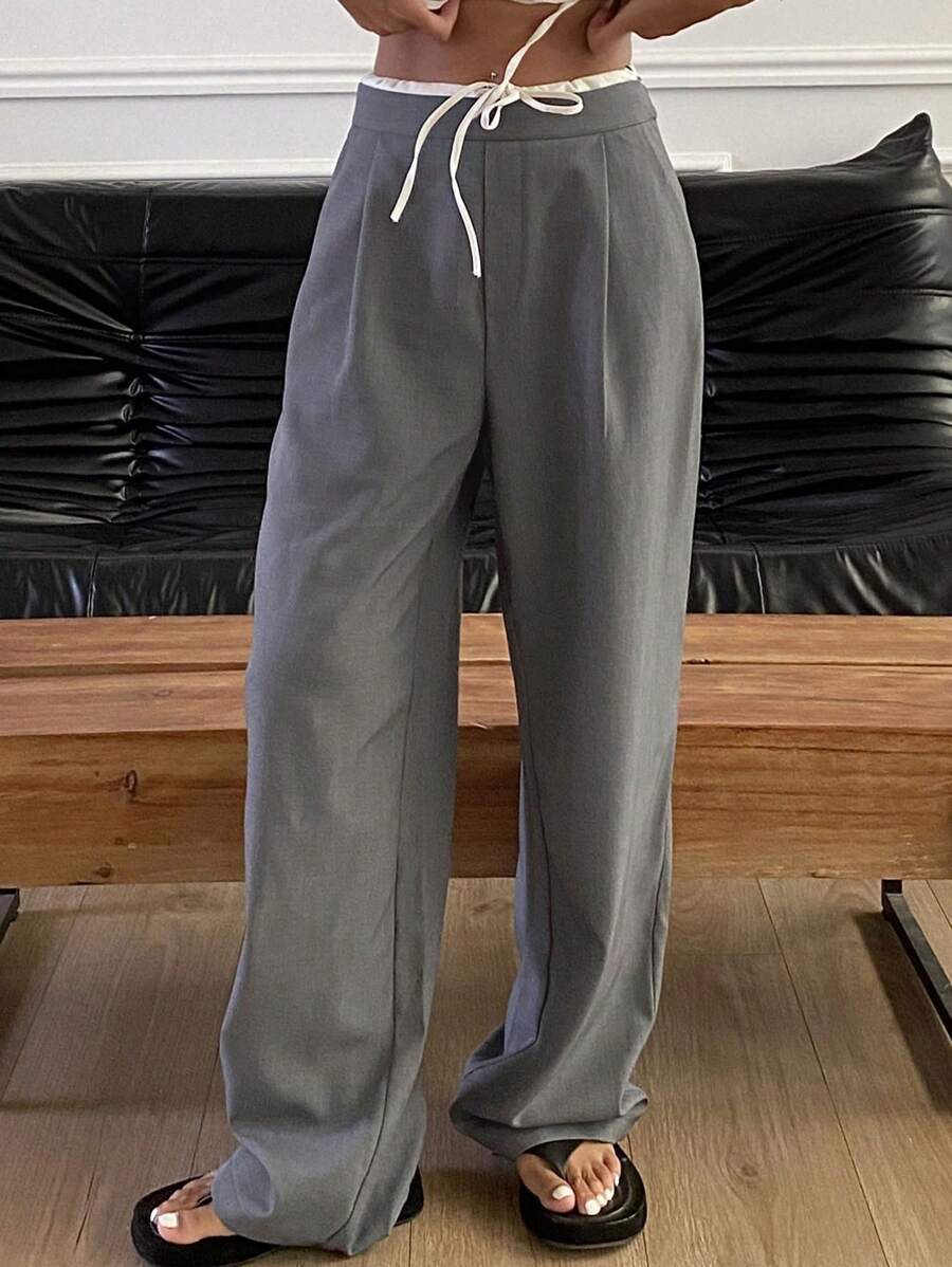 Livesso Loose Casual Women Suit Pants, Summer Daily Commute,Back To School Clothes Business Attire