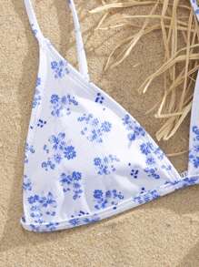 Swim Mod Women's Ditsy Floral Sexy Bikini Set For Vacation, Printed, Random, Triangle, Sexy Floral Bikiniwomen Bikini Sets Summer