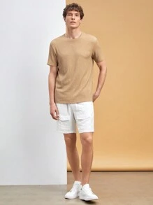 Manfinity NXTstreet New Style Woven Men Casual Pockets Summer Sports Shorts - White - View 5