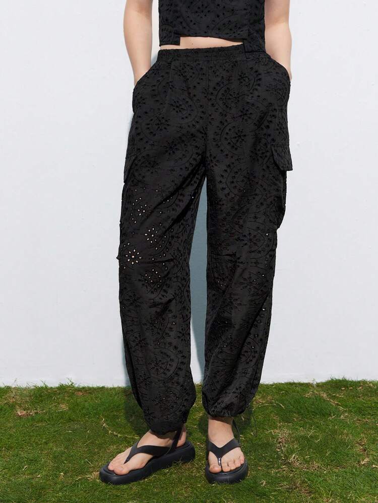 SHEIN Maija Pantalones largos sencillos de uso diario en unicolor para mujer