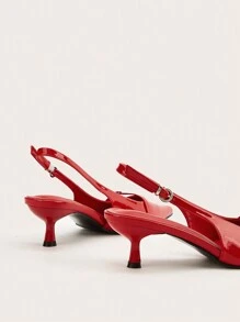 Sexy rote Spitz-Zehen Stiletto High Heels mit Knöchelriemen für Hochzeit oder Party