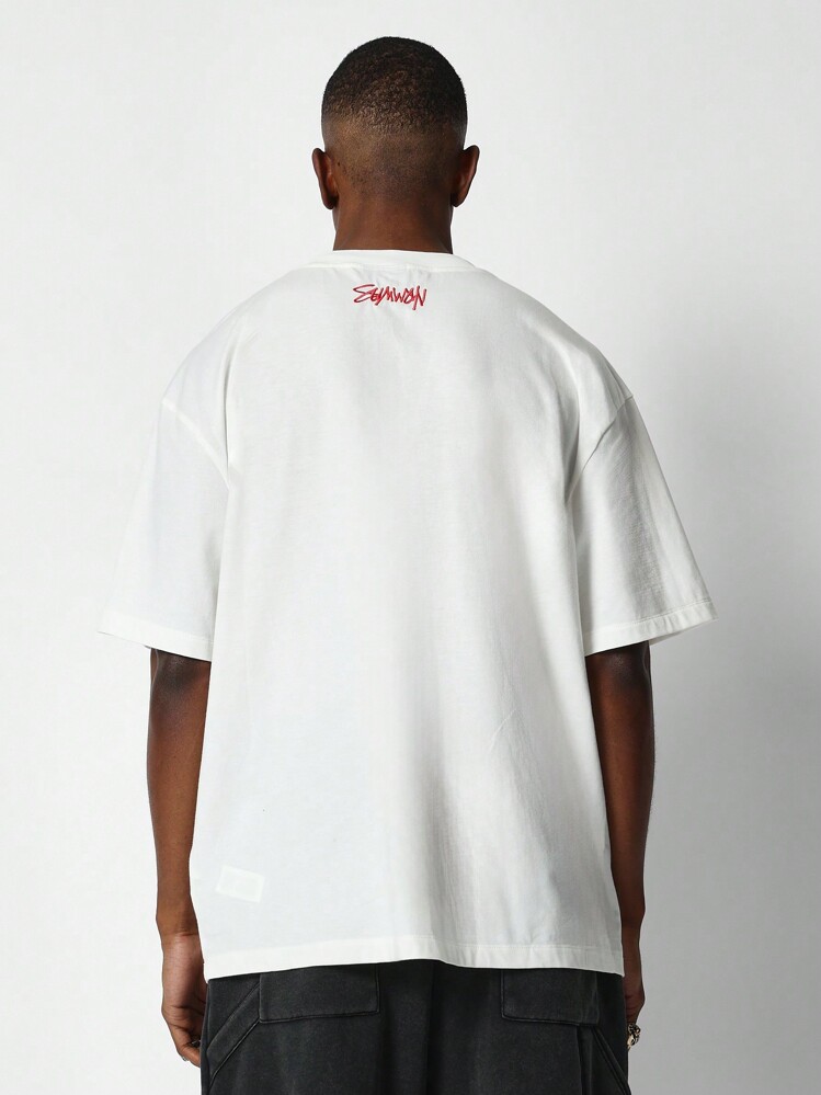 A&M تيشيرت برسم جرافيتي على الرقبة