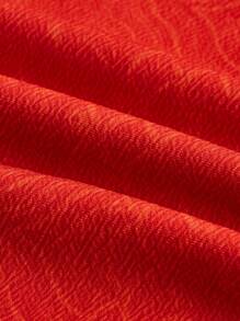 Zolique Summer Elegant Open Shoulder Fringe Patchwork Mermaid Dress - Red - View 4