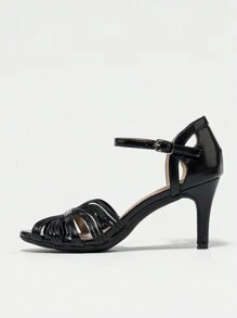 Fashionable & Comfortable Women's Hollow Out Stilettos, Sexy Peep Toe Ankle Strap Sandals, Soft Bottom Pumps