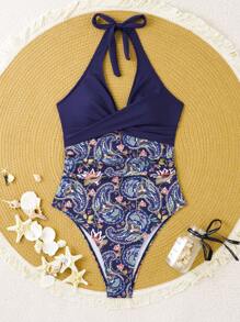 SHEIN Swim 女士连体泳衣（已购买版权）夏季 - 彩色 - 查看 4