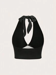 SHEIN Unity ملابس علوية صيف المرأة بقصة مقلوبة الألوان، عميقة الياقة V، ملابس علوية صدرية جذابة على العنق