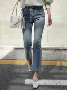 DAZY Women's Fashionable And Versatile Flared Jeans With Pockets