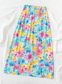 Soleia Wywh Damen Bunt Bedruckter A-linien-rock Mit Kordelzug Für Freizeit Und Urlaub