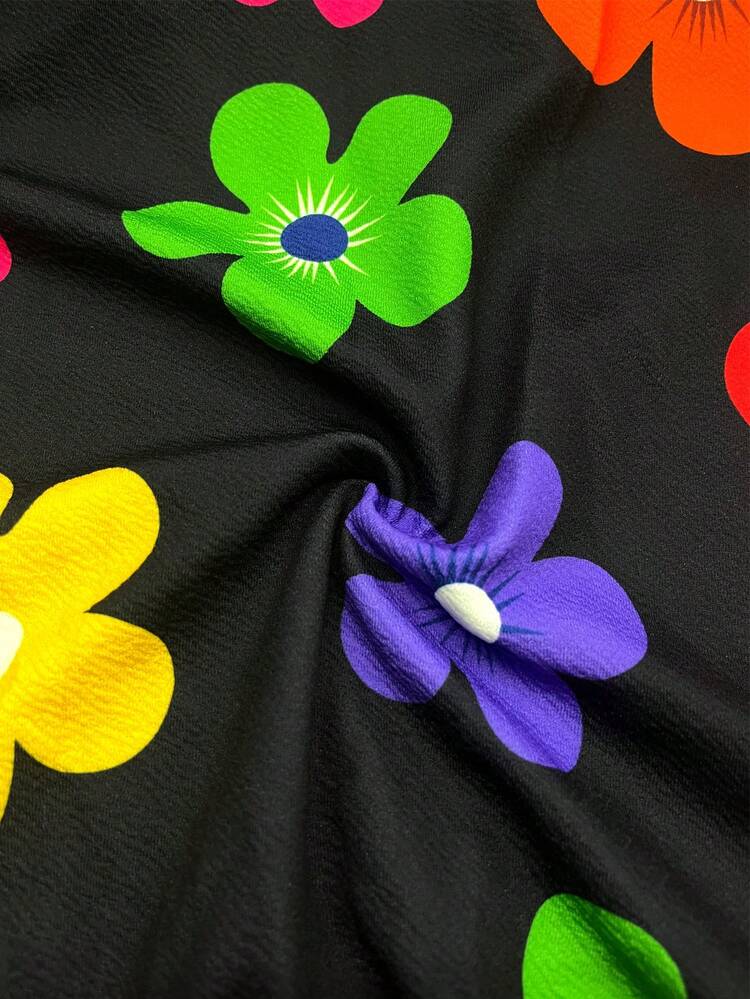 Women's Colorful Flower Printed Tank Top