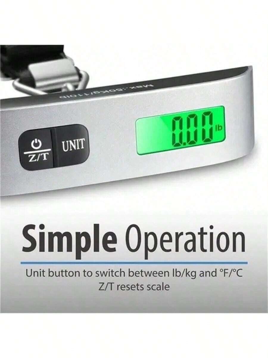 1pc Portable Luggage Scale With Battery, High Precision Travel Digital