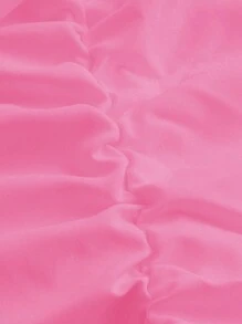 EMERY ROSE Pantalones de carga informales de cintura alta de unicolor con pliegues delanteros y pierna cónica - Rosa Fucsia - Ver 5