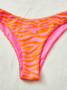 Bellisia Summer Beach Zebra Striped Underwire Bikini Set