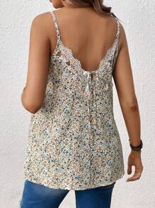 SHEIN Top de tirantes suelto con estampado floral para embarazadas para vacaciones de verano