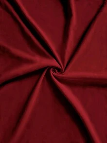 新款时尚休闲露肩无袖不对称连体裤，高腰系带，口袋细节，阔腿设计，女士 - 紅色 - 查看 3