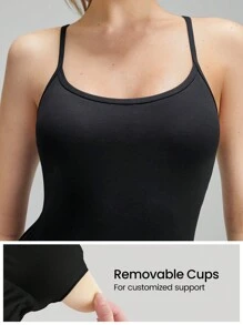 GLOWMODE Modal Treasures Wide-Leg Adjustable Jumpsuit Light Support Yoga Studio Gym Daily - Black - View 4