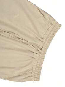 2 pièces Ensemble casual en lin: Top de chemise à manches courtes et pantalon large, automne