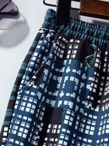 SHEIN Tween Boy Fashionable Digital Printed Long Pants - Multicolor - View 5