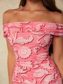 Forever 21 Romantic Women's Printed Flower Off-Shoulder Dress - Multicolor - View 6