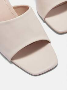 CUCCOO BIZCHIC Women Solid Color High Heel Sandals, Suitable For Daily Wear Elegant Basics Business Casual Business Chic Spring Shoes Spring Break Easter - Beige - View 7