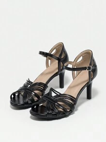 Fashionable & Comfortable Women's Hollow Out Stilettos, Sexy Peep Toe Ankle Strap Sandals, Soft Bottom Pumps