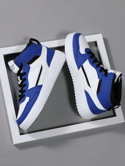 高帮男士运动鞋运动鞋男休闲滑板鞋滑冰鞋男日常百搭鞋步行鞋时尚透气轻便EVA鞋底