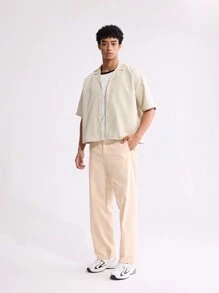 Forever 21 Camisa de manga corta y corte cuadrado para hombre en color beige - Beis - Ver 3