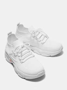 CUCCOO BASICS Women White Fashion Floral Printing Breathable Lightweight Outdoor Casual Sports Shoes Vacation Shoes Summer Casual Sports Shoes Casual Shoes School Supplies Back To School Shoes For Women Sneakers Spring Shoes Easter Tainers