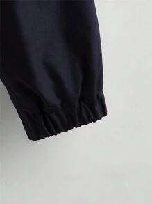 SHEIN Pantalones De Cintura Con Cordón Para Niños En Transición - Azul Marino - Ver 4