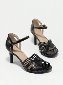Fashionable & Comfortable Women's Hollow Out Stilettos, Sexy Peep Toe Ankle Strap Sandals, Soft Bottom Pumps