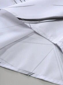 Manfinity AFTRDRK Men's Geometric Printed Casual Long Sleeve Shirt, Spring/Summer - Multicolor - View 5