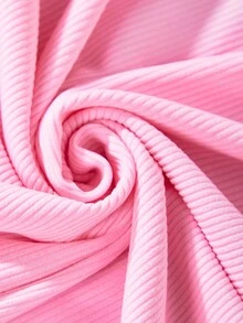 SHEIN 少女4入組夏季純色圓領短袖T恤，配以荷葉邊設計 - 彩色 - 查看 7