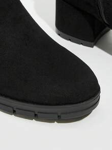 Giày bốt ngắn mũi tròn thời trang thoải mái cho nữ cho mọi dịp Giày đi nghỉ mát Khuyến mãi mùa hè - màu đen - Xem 4