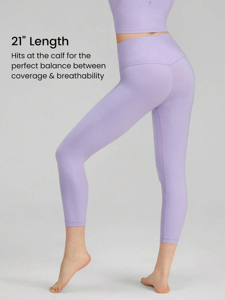 Einfarbig Damen Sportleggings