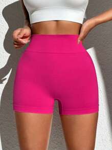 Core Rhythm Women Sports Shorts, Pink, High Waist, Butt Lifting, Comfortable, Breathable, Seamless, For Yoga And Fitness Booty ShortsWomen Sweat Short, Gym Short, Biker Short