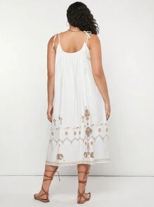 Forever 21 Summer Plus Size Women's Western Vacation Beach Dress - Apricot - View 4