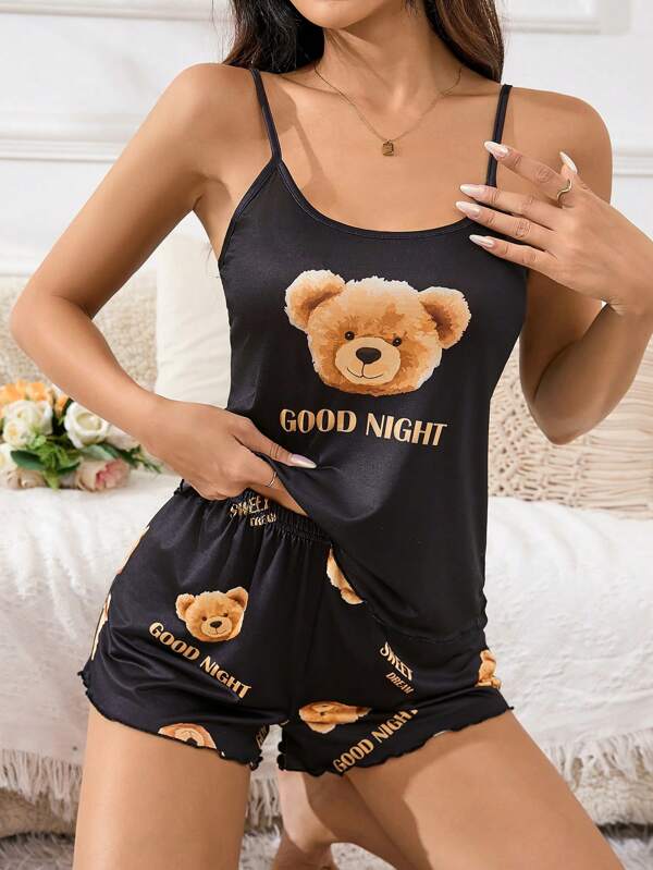 PJS3 Women's Pajama Set, Digital Printed Milk Silk Fabric 140g