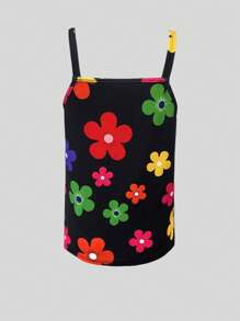 SHEIN LUNE Women's Colorful Flower Printed Tank Top