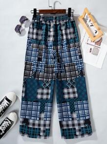 SHEIN Tween Boy Fashionable Digital Printed Long Pants - Multicolor - View 2